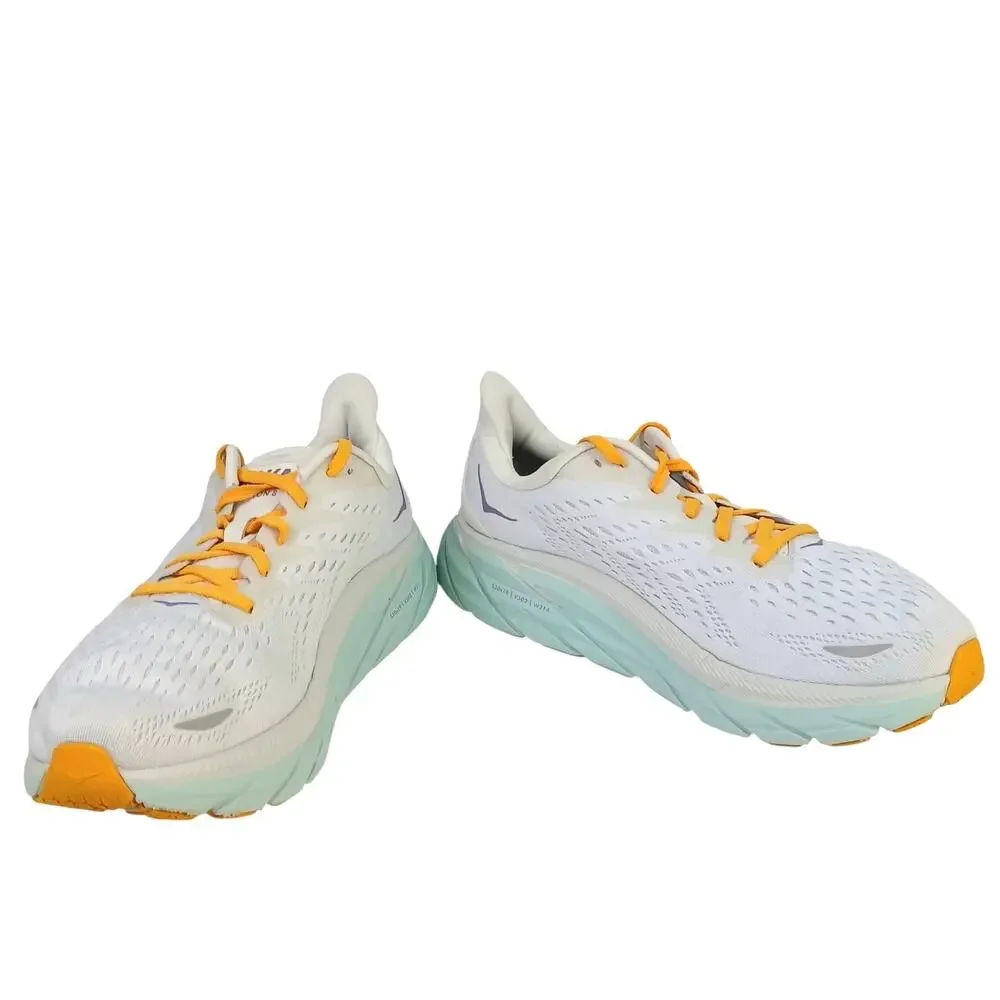 Hoka One One Women's SZ 10 Wide Clifton 8 Running Shoes Blanc De Blanc/White